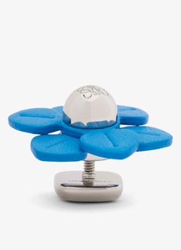 LOEWE Dames Flower tasbedel van kalfsleer in de kleur Blauw