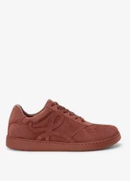 LOEWE Dames Jambo sneaker van kalfssuède in de kleur Roodbruin