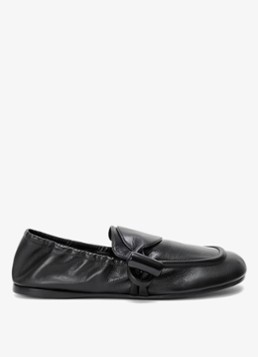 LOEWE Dames Toggle loafer van kalfsleer in de kleur Zwart