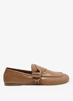 LOEWE Dames Toggle loafer van kalfsleer in de kleur Bruin