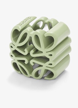 LOEWE Dames Bombe Anagram Dice tasbedel met logo in de kleur Lichtgroen