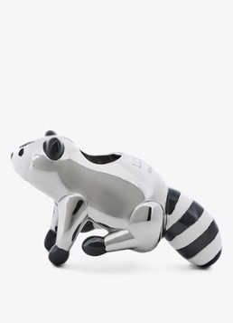 LOEWE Dames Raccoon Dice tasbedel in de kleur Zilver