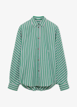 LOEWE Dames Blouse met streepprint in de kleur Groen