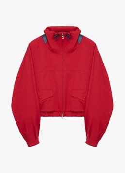 LOEWE Dames Jack in zijdeblend met logoborduring in de kleur Rood