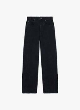LOEWE Dames High waist straight leg jeans met gekleurde wassing in de kleur Zwart