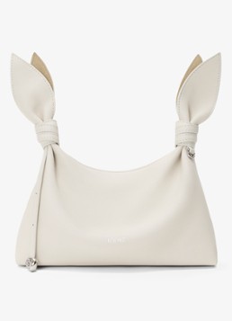 LOEWE Dames Scarf Mini schoudertas van kalfsleer in de kleur Wit