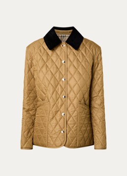 Burberry Dames Quilted jack met opgestikte zakken in de kleur Camel, maat: S