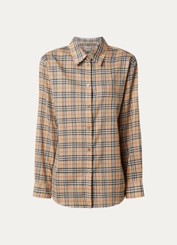 Burberry Heren Emma overhemd met ruitdessin in de kleur Zand, maat: M