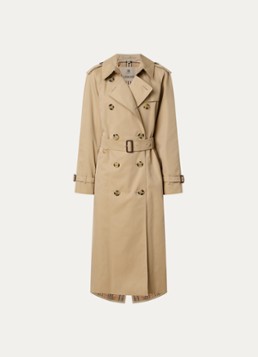 Burberry Dames Asymmetrische trenchcoat met paspelzakken in de kleur Zwart, maat: L
