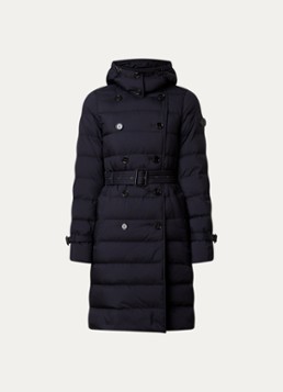 Burberry Dames Audley gewatteerde jas met ceintuur en steekzakken in de kleur Zwart, maat: S