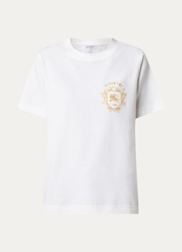 Burberry Dames Frankie Crest T-shirt met logoborduring in de kleur Wit, maat: L