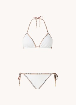 Burberry Dames Bikiniset met uitneembare vulling in de kleur Wit, maat: L