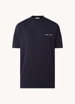 SAMSØE SAMSØE Heren Norsbro T-shirt met logo in de kleur Donkerblauw, maat: XL