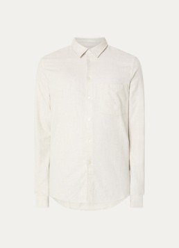 SAMSØE SAMSØE Heren Liam regular fit overhemd met borstzak in de kleur Gebroken wit, maat: XL