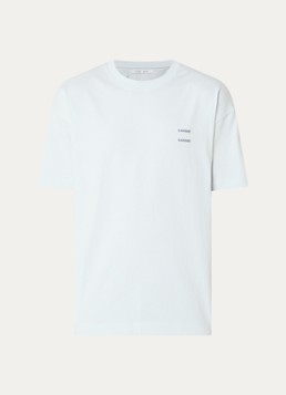SAMSØE SAMSØE Heren Joel T-shirt met logo in de kleur Lichtbruin, maat: S
