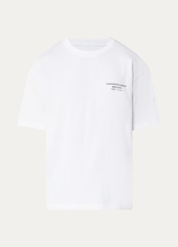 SAMSØE SAMSØE Heren Sacohen T-shirt met logo- en backprint in de kleur Groen, maat: L