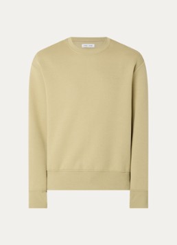 SAMSØE SAMSØE Heren Saethan sweater met logoborduring in de kleur Olijfgroen, maat: XL