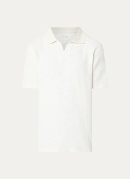 SAMSØE SAMSØE Heren Regular fit polo met stretch in de kleur Gebroken wit, maat: S