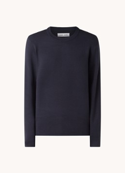 SAMSØE SAMSØE Heren Gunan fijngebreide pullover met stretch in de kleur Donkerblauw, maat: L