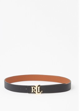 Ralph Lauren Dames Reversible riem van leer in de kleur Zwart, maat: L