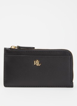 Ralph Lauren Dames Pasjeshouder van leer met logo in de kleur Zwart, maat: 1SZ