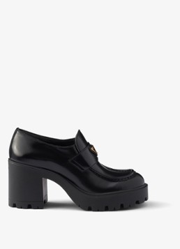 Prada Dames Loafer van kalfsleer in de kleur Zwart