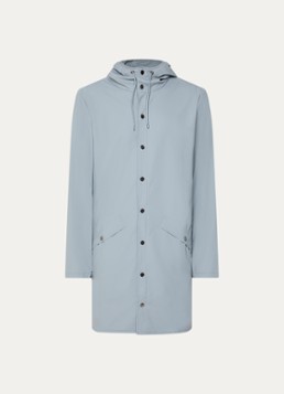 Rains Heren Bold regenjas met capuchon en klepzakken in de kleur Blauwgrijs, maat: L