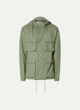 Rains Heren Softshell jack met capuchon in de kleur Legergroen, maat: S