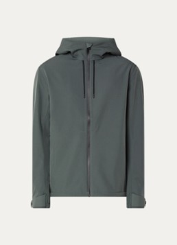 Rains Heren Suva softshell jack met capuchon in de kleur Donkergrijs, maat: S