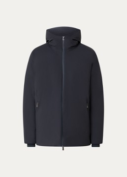 Rains Heren Sarna regenjas met ritszakken in de kleur Donkerblauw, maat: S