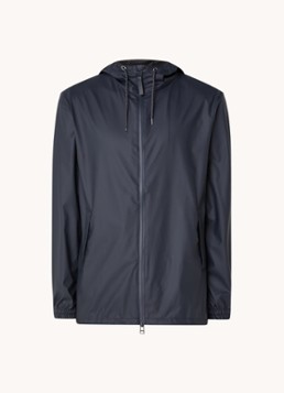 Rains Heren Storm Breaker regenjas met capuchon en steekzakken in de kleur Donkerblauw, maat: L