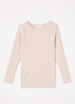 Lil 'Atelier Meisjes NMFGago longsleeve met print in de kleur Taupe, maat: 122/128