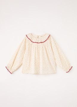 Lil 'Atelier Meisjes NMFRasia tuniek met bloemenprint in de kleur Gebroken wit, maat: 122/128