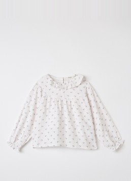 Lil 'Atelier Meisjes NMFSolina tuniek met print in de kleur Gebroken wit, maat: 110