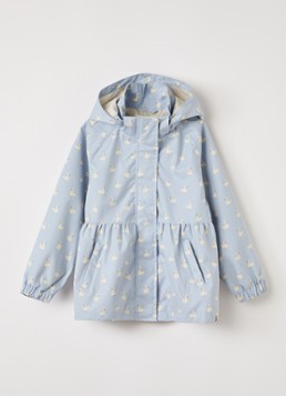 Lil 'Atelier Meisjes NMFGudrun regenjas met print in de kleur Lichtblauw, maat: 104