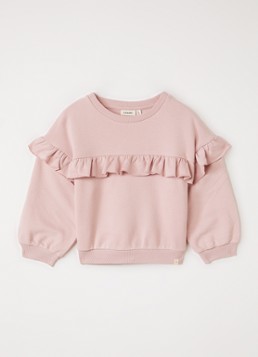 Lil 'Atelier Meisjes NMFILondon sweater met volant in de kleur Roze, maat: 98
