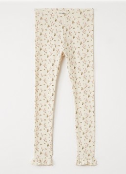 Lil 'Atelier Meisjes NMFLago legging met bloemenprint in de kleur Gebroken wit, maat: 110
