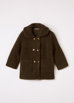 Lil 'Atelier Meisjes NMFNalo jack van teddy in de kleur Donkerbruin, maat: 122/128
