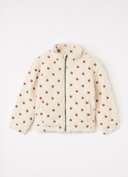 Lil 'Atelier Meisjes NMFNalo jack van teddy met borduring in de kleur Creme, maat: 122/128