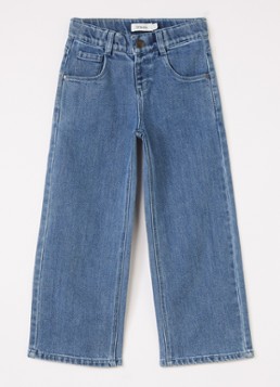 Lil 'Atelier Meisjes NMFObello wide leg jeans met lichte wassing in de kleur Jeans, maat: 110