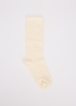 Lil 'Atelier Meisjes Sokken met ingebreid patroon in de kleur Ivoor, maat: 19/21