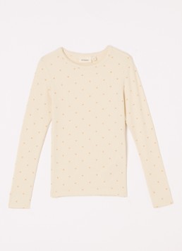 Lil 'Atelier Meisjes NMFGago ribgebreide longsleeve in de kleur Vanillegeel, maat: 4