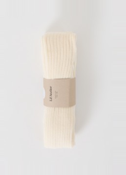 Lil 'Atelier Meisjes NMNILSO Lil Noos ribgebreide maillot in katoenblend in de kleur Creme, maat: 110/116