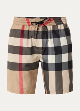 Burberry Heren Zwemshorts met ruitdessin in de kleur Beige, maat: XXL