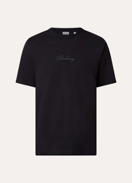 Burberry Heren Ryan T-shirt met logoborduring in de kleur Zwart, maat: S