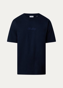Burberry Heren Ryan T-shirt met logoborduring in de kleur Donkerblauw, maat: M