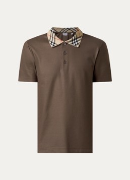 Burberry Heren Evan regular fit polo met stretch in de kleur Lichtbruin, maat: XL