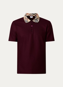 Burberry Heren Evan regular fit polo van piqué katoen in de kleur Rood, maat: L
