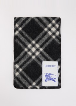 Burberry Heren Sjaal van wol met ruitdessin 180 x 30 cm in de kleur Zwart, maat: OS