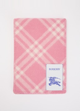 Burberry Heren Sjaal van wol met ruitdessin 180 x 30 cm in de kleur Roze, maat: OS